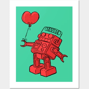 LOVEBOT RED Posters and Art